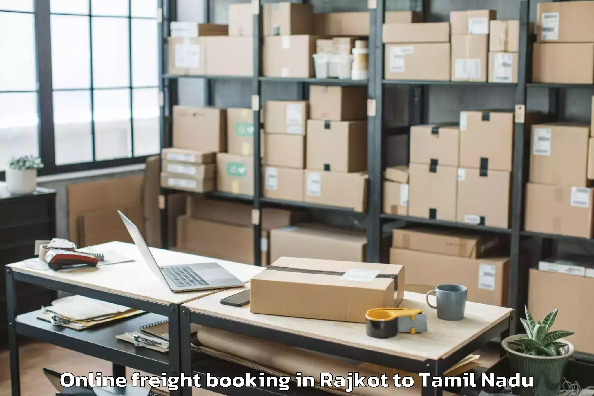 Trusted Rajkot to Srimushnam Online Freight Booking